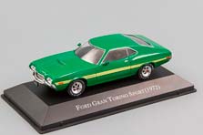FORD GRAN TORINO SPORT COUPE 1972 AMERICAN CARS 11, GREEN/YELLOW