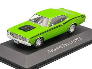 PLYMOUTH DUSTER 1973 ЗЕЛЕНЫЙ С ЧЕРНЫМ