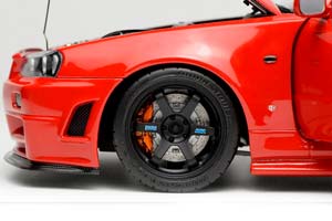 NISSAN SKYLINE GT-R (R34) CUSTOMIZED VERSION ACTIVE RED / НИССАН СКАЙЛАЙН GT-R R34 КАСТОМНАЯ ВЕРСИЯ ACTIVE КРАСНЫЙ — фото 6