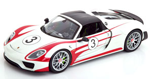 PORSCHE 918 SPYDER SALZBURG 2013 WHITE RED