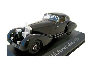 MERCEDES-BENZ 500K AUTOBAHNKURIER (1934), MERCEDES-BENZ OFFIZIELLE MODELL-SAMMLUNG 2, BLACK