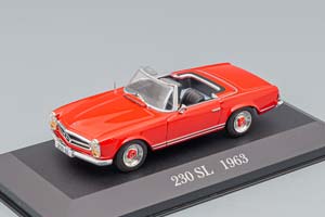 MERCEDES-BENZ 230 SL 1963, MERCEDES-BENZ OFFIZIELLE MODELL-SAMMLUNG 3, RED
