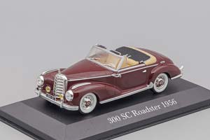 MERCEDES-BENZ 300 S ROADSTER 1952, MERCEDES-BENZ OFFIZIELLE MODELL-SAMMLUNG 9, DARK RED — фото 1