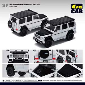 MERCEDES AMG G63 LB WORKS WHITE BLACK (ДЛИНА МОДЕЛИ 6-10 СМ)