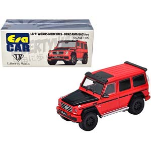 MERCEDES AMG G63 LB WORKS RED BLACK (ДЛИНА МОДЕЛИ 6-10 СМ)