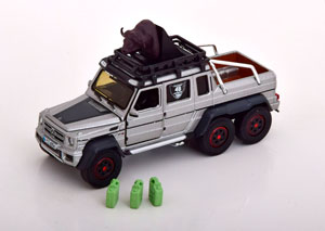 MERCEDES AMG G63 6X6 BUFFALO SPECIAL SILVER CARBON (ДЛИНА МОДЕЛИ 6-10 СМ)