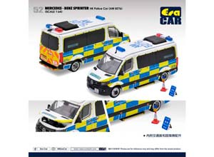 MERCEDES-BENZ SPRINTER HONG KONG POLICE CAR 2021 (AM 8276) ПОЛИЦИЯ ГОНКОНГА (ДЛИНА МОДЕЛИ 6-10 СМ)