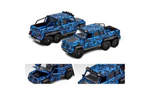 MERCEDES-BENZ G63 AMG 6X6 FLAME CAMOUFLAGE, MARINE BLUE (ДЛИНА МОДЕЛИ 6-10 СМ)