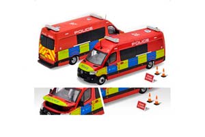 MERCEDES-BENZ SPRINTER UK POLICE CAR MPDP (BX96 FNG), RED/YELLOW/BLUE (ДЛИНА МОДЕЛИ 6-10 СМ)