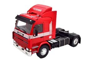 SCANIA 143 TOPLINE TOWING VEHICLE RED SILVER — фото 1