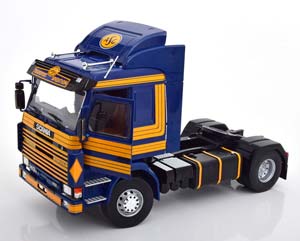 SCANIA 143 TOPLINE "ASG" 1987 DARK BLUE/YELLOW — фото 3