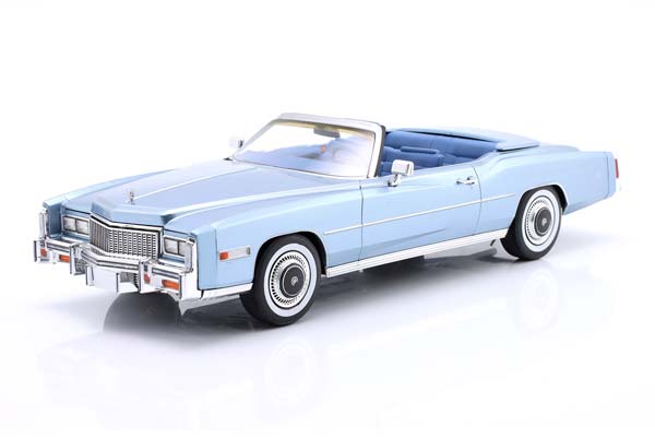 CADILLAC ELDORADO CONVERTIBLE LIGHT BLUE METALLIC WHITE