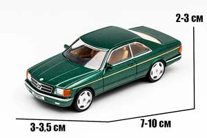 MERCEDES W126 S-CLASS COUPE 500 SEC 560SEC GREEN / МЕРСЕДЕС С-КЛАСС КУПЕ ЗЕЛЕНЫЙ (ДЛИНА 7-10 СМ) — фото 2