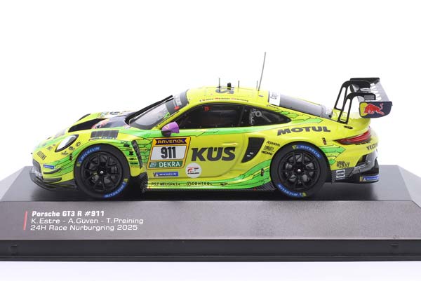 PORSCHE 911 GT3 R #911 2ND 24H NÜRBURGRING 2025 MANTHEY GRELLO 1:43 / ПОРШЕ 911 ГТ3 2 МЕСТО 24 ЧАСА НЮРБУРГРИНГ MANTHEY ГРЕЛЛО — фото 4