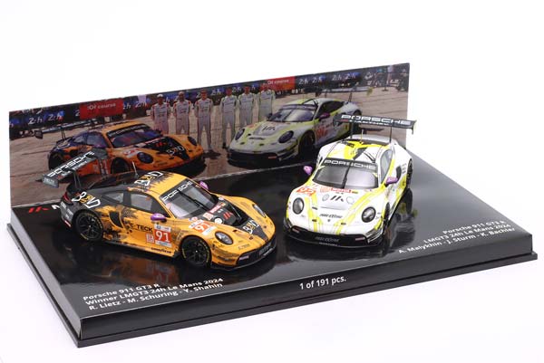 2-CAR SET PORSCHE 911 GT3 R #91 & 92 24H LEMANS 2024 / НАБОР ИЗ 2 МОДЕЛЕЙ ПОРШЕ 911 ГТ3 92 24 ЧАСА ЛЕ-МАН