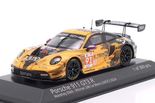 PORSCHE 911 GT3 R #91 WINNER LMGTE 24H LEMANS 2024 MANTHEY EMA / ПОРШЕ 911 ГТ3 ПОБЕДИТЕЛЬ ЛМГТЕ 24 ЧАСА ЛЕ-МАН MANTHEY ЕМА