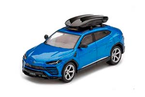 LAMBORGHINI URUS WITH ROOF BOX BLUEMETALLIC (ДЛИНА МОДЕЛИ 6-10 СМ)