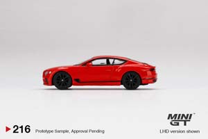 BENTLEY CONTINENTAL GT ST JAMES RED LHD MIJO EXCLUSIVES / БЕНТЛИ КОНТИНЕНТАЛЬ GT СЕНТ-ДЖЕЙМС РЕД LHD MIJO ЭКСКЛЮЗИВЫ (ДЛИНА МОДЕЛИ 6-10 СМ) — фото 3