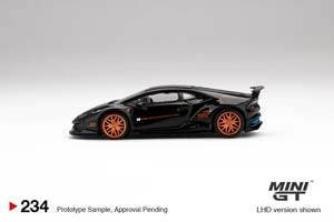 LAMBORGHINI HURACAN VER 1 LB WORKS BLACK  / LAMBORGHINI HURACAN VER 1 LB РАБОТАЕТ ЧЕРНЫЙ (ДЛИНА МОДЕЛИ 6-10 СМ) — фото 3