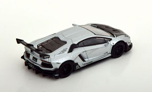LAMBORGHINI AVENTADOR LB WORKS SILVER BLACK (ДЛИНА МОДЕЛИ 6-10 СМ) — фото 2