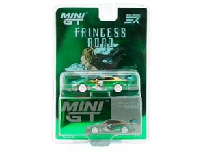 NISSAN GT 35GT-RR VER.2 RORO RHD LB SILHOUETTE WORKS, GREEN/GOLD (ДЛИНА МОДЕЛИ 6-10 СМ)