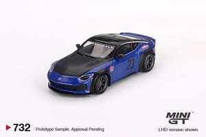 NISSAN Z400 LB #23 NATION WORKS RHD 2024, BLUE/BLACK (ДЛИНА МОДЕЛИ 6-10 СМ)