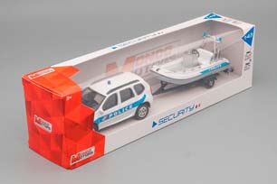 DACIA DUSTER POLICE CON CARRELLO E GOMMONE (2020) - TRAILER AND MOTORBOAT, WHITE LIGHT BLUE — фото 3