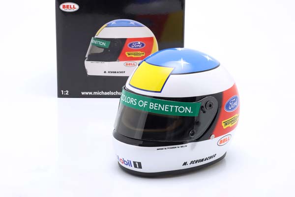 ШЛЕМ MICHAEL SCHUMACHER BENETTON #19 1ST WIN BELGIUM GP FORMULA 1 1992 / МИХАЭЛЬ ШУМАХЕР БЕНЕТТОН 1 МЕСТО ВИН ГРАН-ПРИ БЕЛЬГИИ ФОРМУЛА-1 — фото 3