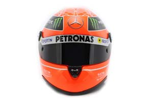 HELMET MICHAEL SCHUMACHER MERCEDES GP FORMULA 1 2012 / ШЛЕМ МИХАЭЛЯ ШУМАХЕРА МЕРСЕДЕС (РАЗМЕРЫ 15 х 11 х 10 см) — фото 3