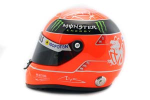 HELMET MICHAEL SCHUMACHER MERCEDES GP FORMULA 1 2012 / ШЛЕМ МИХАЭЛЯ ШУМАХЕРА МЕРСЕДЕС (РАЗМЕРЫ 15 х 11 х 10 см) — фото 2
