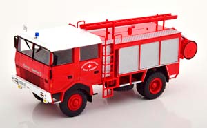 BERLIET GDB 4X4 SERVICE DINCENDIE FIRE ENGINE FRANCE RED WHITE SILVER — фото 1