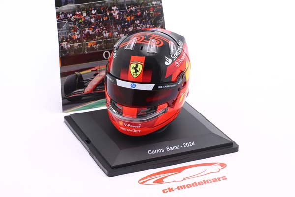 ШЛЕМ CARLOS SAINZ JR SCUDERIA FERRARI #55 FORMULA 1 2024 / КАРЛОС САЙНС СКУДЕРИЯ ФЕРРАРИ ФОРМУЛА-1 — фото 3