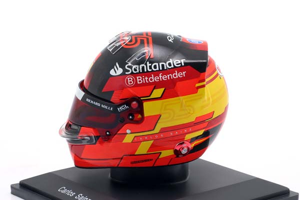 ШЛЕМ CARLOS SAINZ JR SCUDERIA FERRARI #55 FORMULA 1 2024 / КАРЛОС САЙНС СКУДЕРИЯ ФЕРРАРИ ФОРМУЛА-1 — фото 4