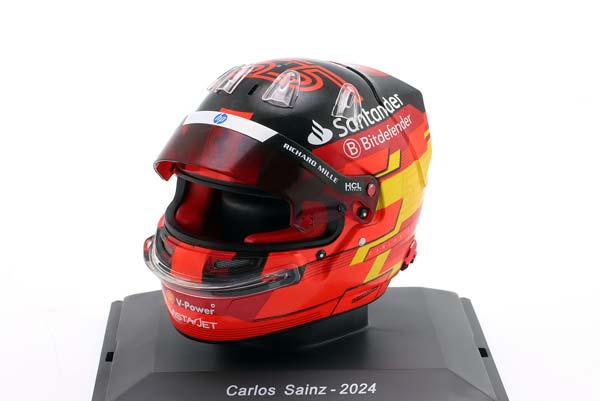 ШЛЕМ CARLOS SAINZ JR SCUDERIA FERRARI #55 FORMULA 1 2024 / КАРЛОС САЙНС СКУДЕРИЯ ФЕРРАРИ ФОРМУЛА-1 — фото 5