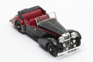 ALVIS 4.3 LITRE VANDEN PLAS TOURER CABRIOLET 1938 BLACK/RED — фото 3