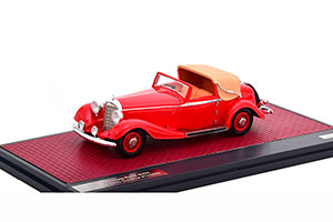 MERCEDES 500 K CABRIOLET OFFEN 3 POSITION DHC CORSICA 1935 RED