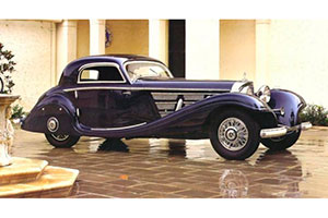MERCEDES W29 540K SPECIAL COUPE #154139 1936 BLUE — фото 6
