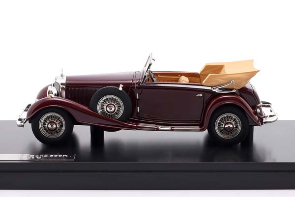 MERCEDES-BENZ 500K (W29) CONVERTIBLE C 1934-1936 MAROON / МЕРСЕДЕС-БЕНЦ 500K W29 КАБРИОЛЕТ МАРУН БОРДОВЫЙ — фото 4