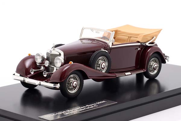 MERCEDES-BENZ 500K (W29) CONVERTIBLE C 1934-1936 MAROON / МЕРСЕДЕС-БЕНЦ 500K W29 КАБРИОЛЕТ МАРУН БОРДОВЫЙ