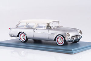 CHEVROLET CORVETTE C1 NOMAD 1954 SILVER/WHITE — фото 3