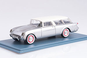 CHEVROLET CORVETTE C1 NOMAD 1954 SILVER/WHITE — фото 5