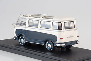 FORD TAUNUS TRANSIT PANORAMABUS 1962 DARK BLUE/WHITE — фото 4