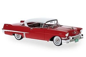 CADILLAC SERIES 62 HARDTOP COUPE 1957 RED/WHITE 