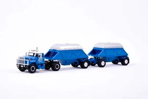 INTERNATIONAL HARVESTER FLEESTAR F2000-D 1963 СЕДЕЛЬНЫЙ ТЯГАЧ С ПРИЦЕПОМ-САМОСВАЛОМ СИНИЙ