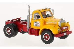 MACK B-61T 1957 СЕДЕЛЬНЫЙ ТЯГАЧ ЖЕЛТЫЙ (ДЛИНА МОДЕЛИ 6-10 СМ)