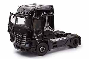 MERCEDES-BENZ ACTROS GIGASPACE 4X2 СЕДЕЛЬНЫЙ ТЯГАЧ, (С РАБОТАЮЩИМ СВЕТОМ) ЧЕРНЫЙ С РИСУНКОМ МЕРСЕДЕС — фото 3
