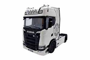 SCANIA 730S 4X2 V8 & LOHR CAR TRANSPORTER СОЧЛЕНЕННЫЙ АВТОВОЗ, БЕЛЫЙ С ЧЕРНЫМ — фото 6