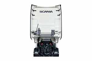SCANIA 730S 4X2 V8 & LOHR CAR TRANSPORTER СОЧЛЕНЕННЫЙ АВТОВОЗ, БЕЛЫЙ С ЧЕРНЫМ — фото 9