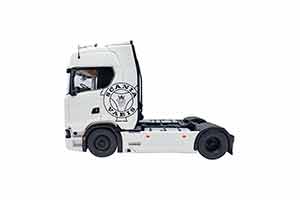 SCANIA 730S 4X2 V8 & LOHR CAR TRANSPORTER СОЧЛЕНЕННЫЙ АВТОВОЗ, БЕЛЫЙ С ЧЕРНЫМ — фото 2