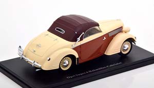OPEL SUPER 6 HEBMUELLER CONVERTIBLE 1937, CREME BROWN — фото 2